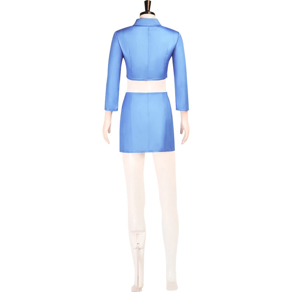 Cosplay The Fifth Element Airline Stewardess Leeloo Uniform Dress Hat Costumes
