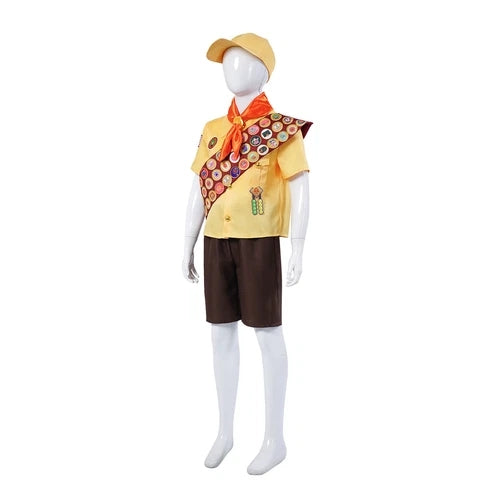 Cosplay Up Russell Shirts Shorts Hat Adult Kids Halloween Carnival Suits Costume