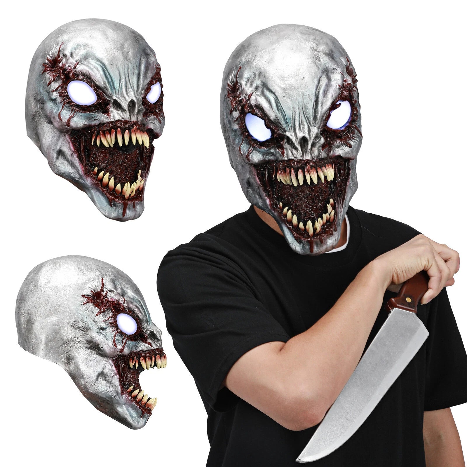 Cosplay Venom The Last Dance led Mask Edward Brock Superhero Full Head Mask Prop