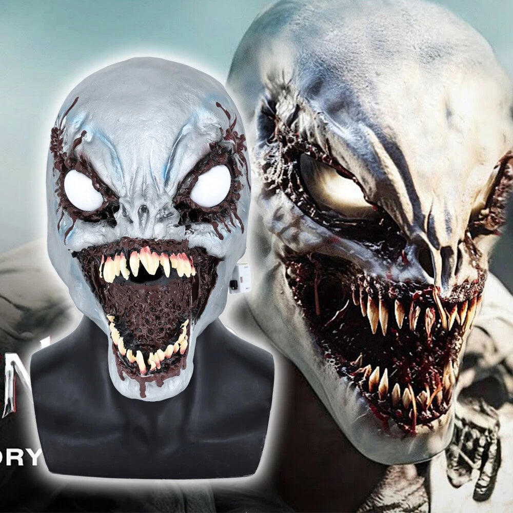 Cosplay Venom The Last Dance led Mask Edward Brock Superhero Full Head Mask Prop