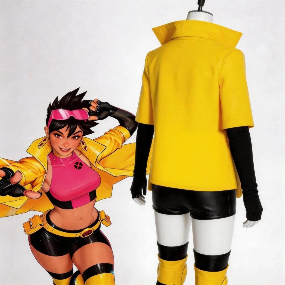Cosplay X-Men Jubilee Jacket Vest Belt Pants Costumes Superhero Halloween Suits