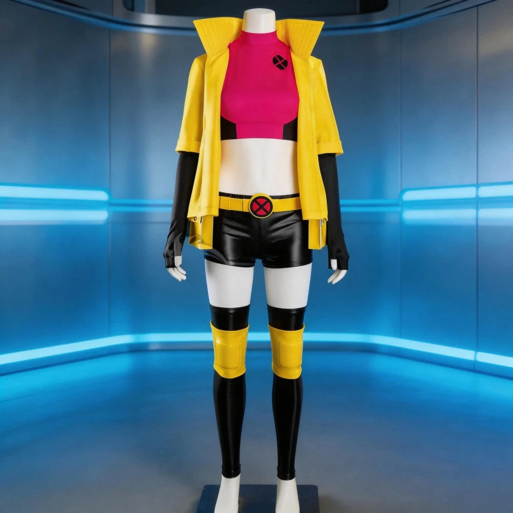 Cosplay X-Men Jubilee Jacket Vest Belt Pants Costumes Superhero Halloween Suits