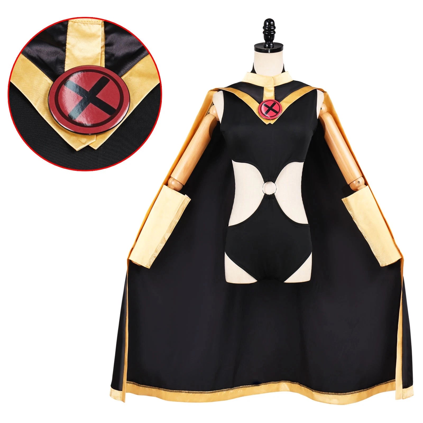 Cosplay X-Men Storm Sexy Jumpsuit Cloak Costumes Halloween Superhero Outfits