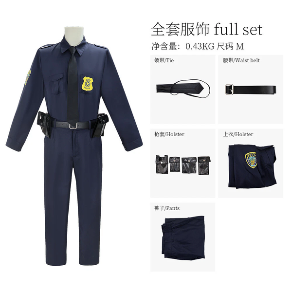 Cosplay Zootopia Fox Nick Wilde Police Uniform Pants Zootropolis Halloween Suits