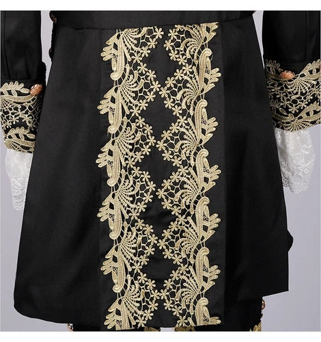 Cosplay Victorian Medieval Gothic Prince Embroidery Costumes Steampunk Suits