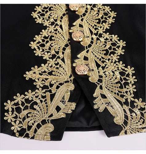 Cosplay Victorian Medieval Gothic Prince Embroidery Costumes Steampunk Suits
