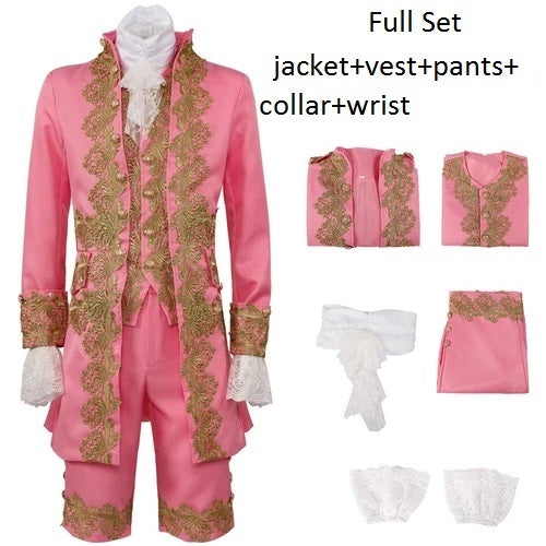 Cosplay Victorian Medieval Gothic Prince Embroidery Costumes Steampunk Suits