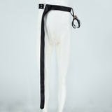 Dark Magic Potion Bottle Black Wizard Potions Glass Holder with Cork Stopper and Faux Leather Harness with Holster Loop