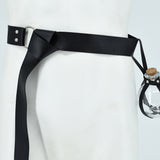 Dark Magic Potion Bottle Black Wizard Potions Glass Holder with Cork Stopper and Faux Leather Harness with Holster Loop