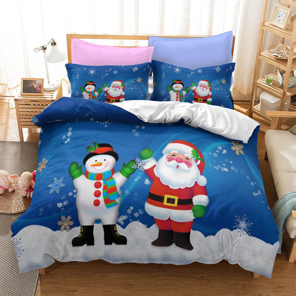 Father Christmas Cosplay Bedding Set Duvet Cover Halloween Bed Sheets