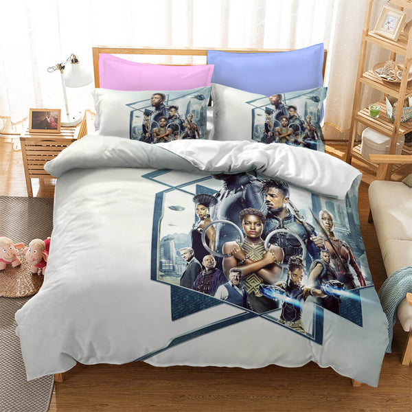 Film Black Panther Cosplay Bedding Set Duvet Cover Halloween Bed Sheets