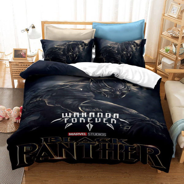 Film Black Panther Cosplay Bedding Set Duvet Cover Halloween Bed Sheets