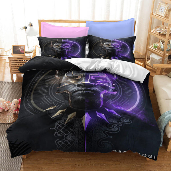Film Black Panther Cosplay Bedding Set Duvet Cover Halloween Bed Sheets