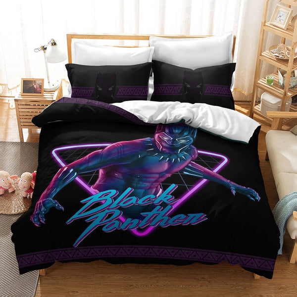 Film Black Panther Cosplay Bedding Set Duvet Cover Halloween Bed Sheets