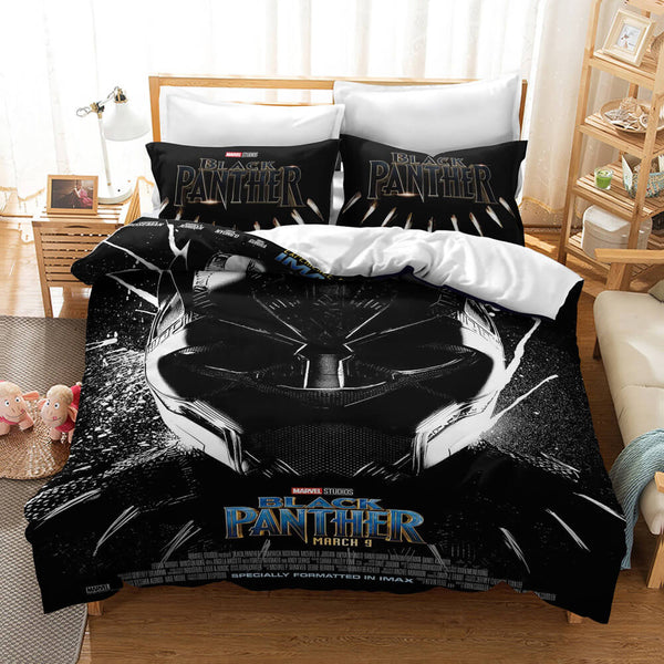 Film Black Panther Cosplay Bedding Set Duvet Cover Halloween Bed Sheets