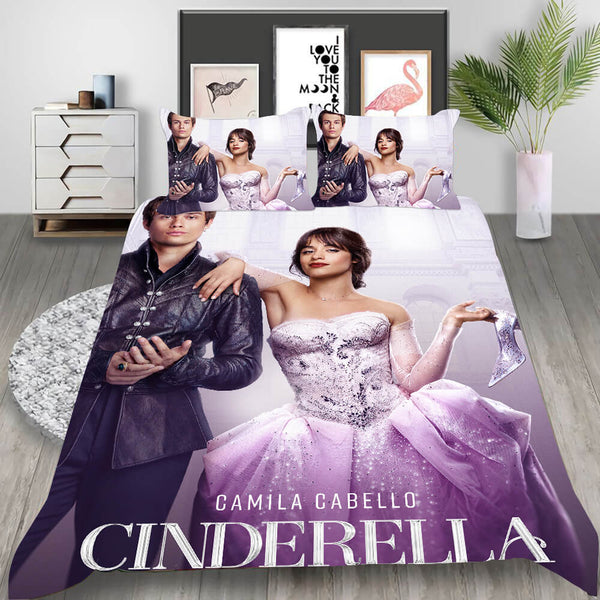 Film Cinderella Cosplay Bedding Set Duvet Cover Halloween Bed Sheets