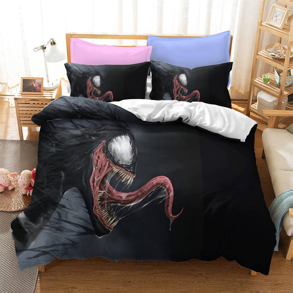 Film Venom Cosplay Bedding Set Duvet Cover Halloween Bed Sheets