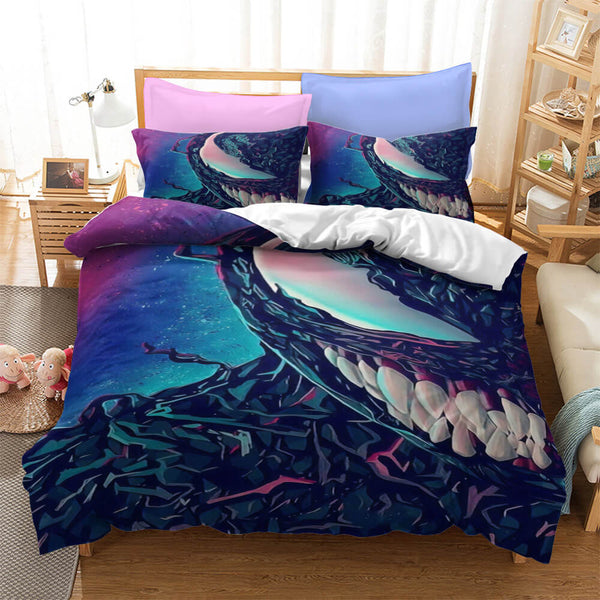 Film Venom Cosplay Bedding Set Duvet Cover Halloween Bed Sheets