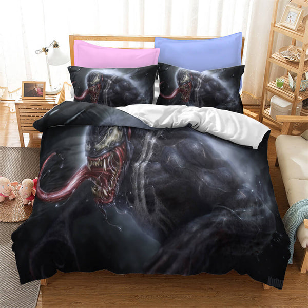 Film Venom Cosplay Bedding Set Duvet Cover Halloween Bed Sheets