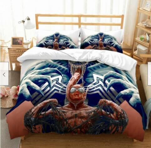 Film Venom Cosplay Bedding Set Duvet Cover Halloween Bed Sheets