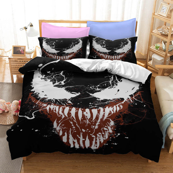 Film Venom Cosplay Bedding Set Duvet Cover Halloween Bed Sheets
