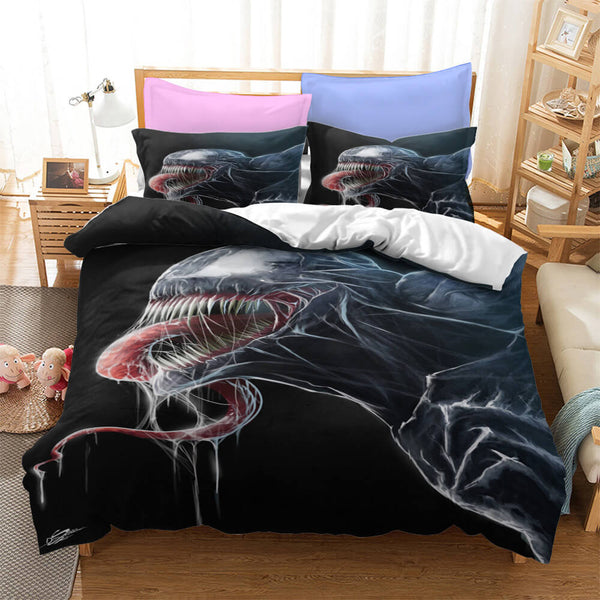 Film Venom Cosplay Bedding Set Duvet Cover Halloween Bed Sheets
