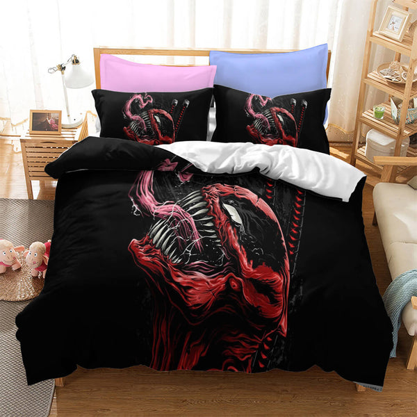 Film Venom Cosplay Bedding Set Duvet Cover Halloween Bed Sheets