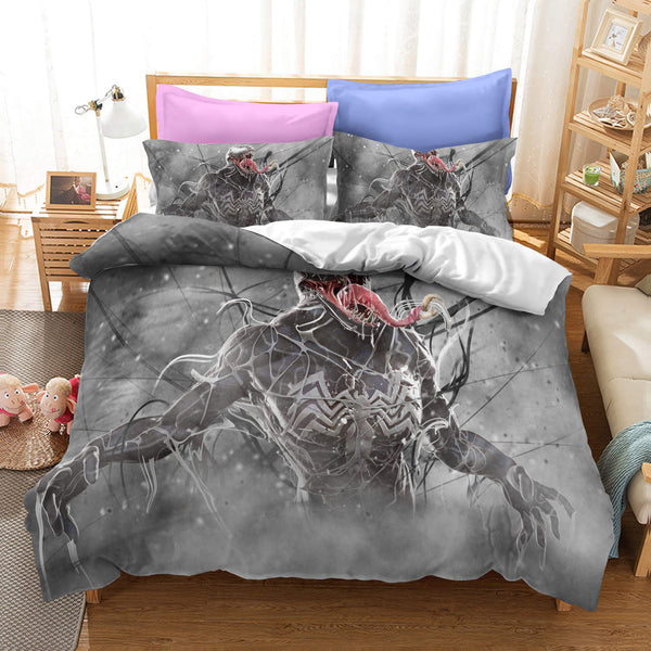 Film Venom Cosplay Bedding Set Duvet Cover Halloween Bed Sheets