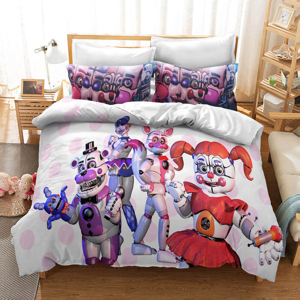 Five Nights at Freddy's Cosplay Bedding Duvet Cover Halloween Sheets Bed Set