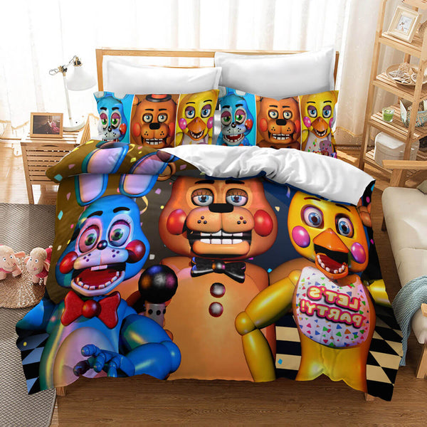 Five Nights at Freddy's Cosplay Bedding Duvet Cover Halloween Sheets Bed Set