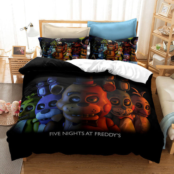 Five Nights at Freddy's Cosplay Bedding Duvet Cover Halloween Sheets Bed Set