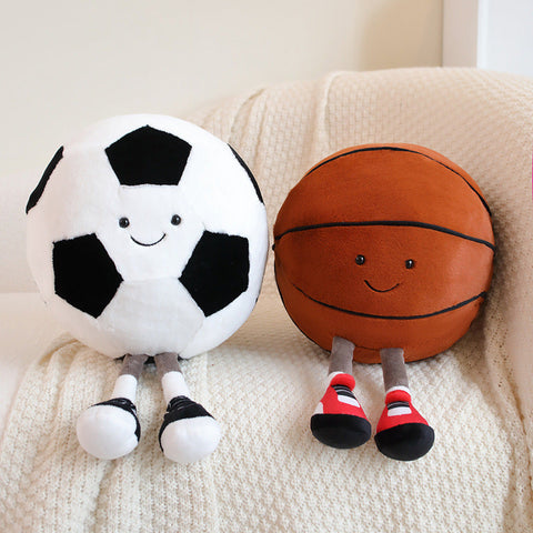 Football Basketball Plush Toy Soft Stuffed Doll Birthday Holiday Gifts for Kids