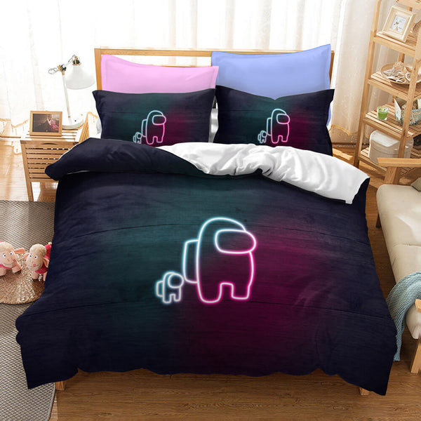 Game Among Us Cosplay Bedding Duvet Cover Halloween Comforter