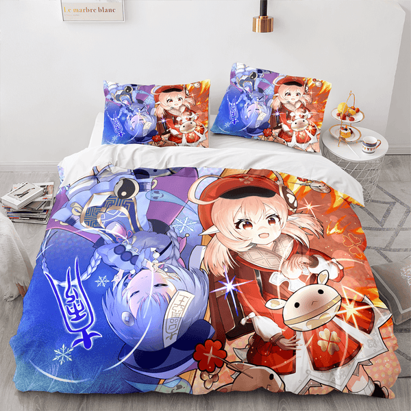 Genshin Impact Cosplay Bedding Sets Duvet Cover Halloween Comforter Sets