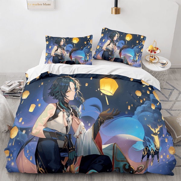 Genshin Impact Cosplay Bedding Sets Duvet Cover Halloween Comforter Sets