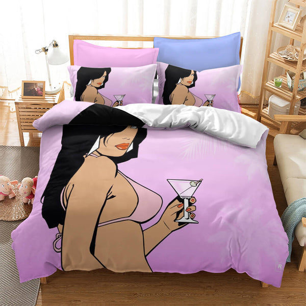 Grand Theft Auto Cosplay Bedding Duvet Cover Halloween Sheets Bed Set