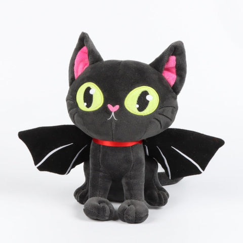 Halloween Bat Cat Plush Toy Soft Stuffed Animal Doll Birthday Holiday Gifts for Kids