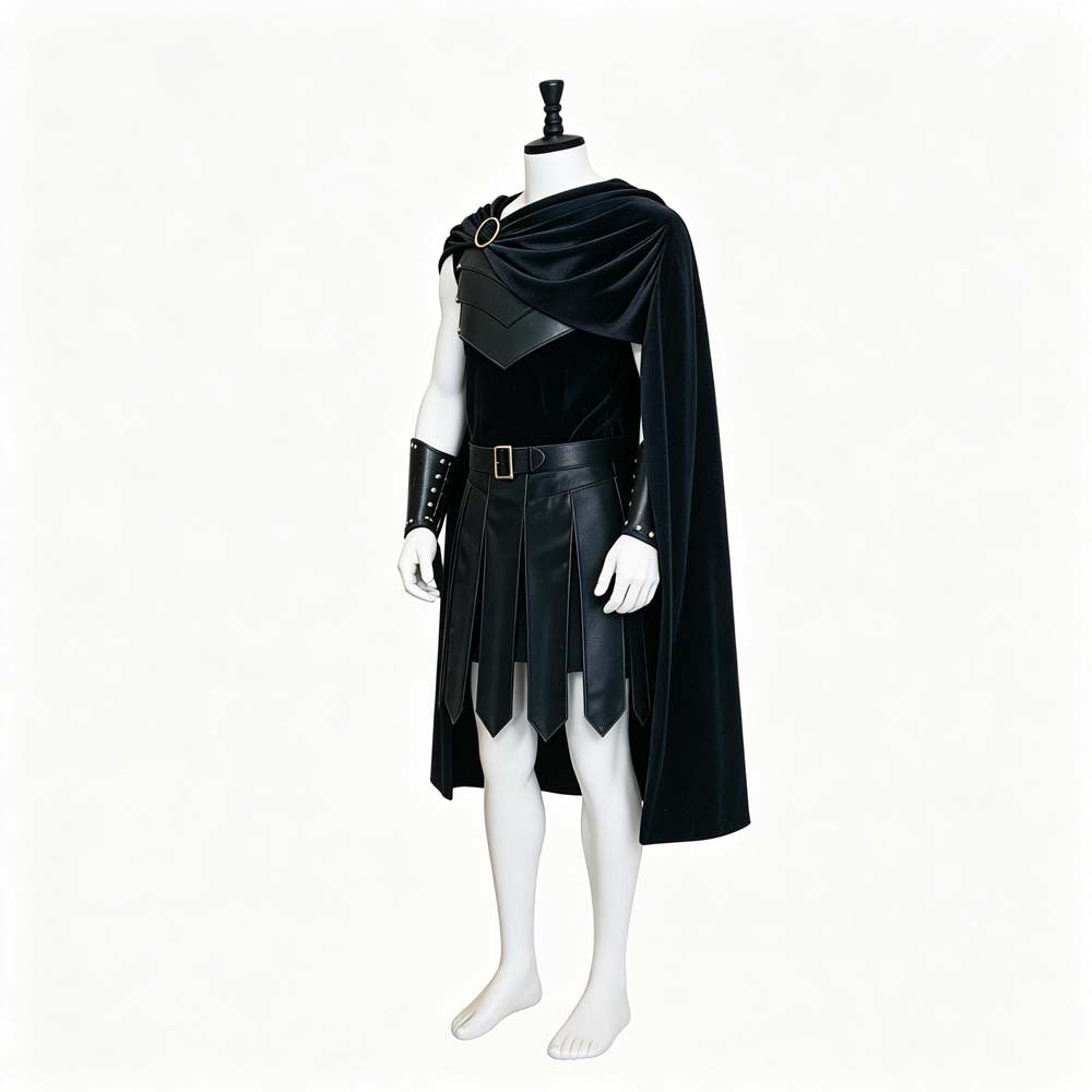 Halloween Medieval Knight & Spartan Warrior Costume – AC Odyssey Cosplay Armor with Cape