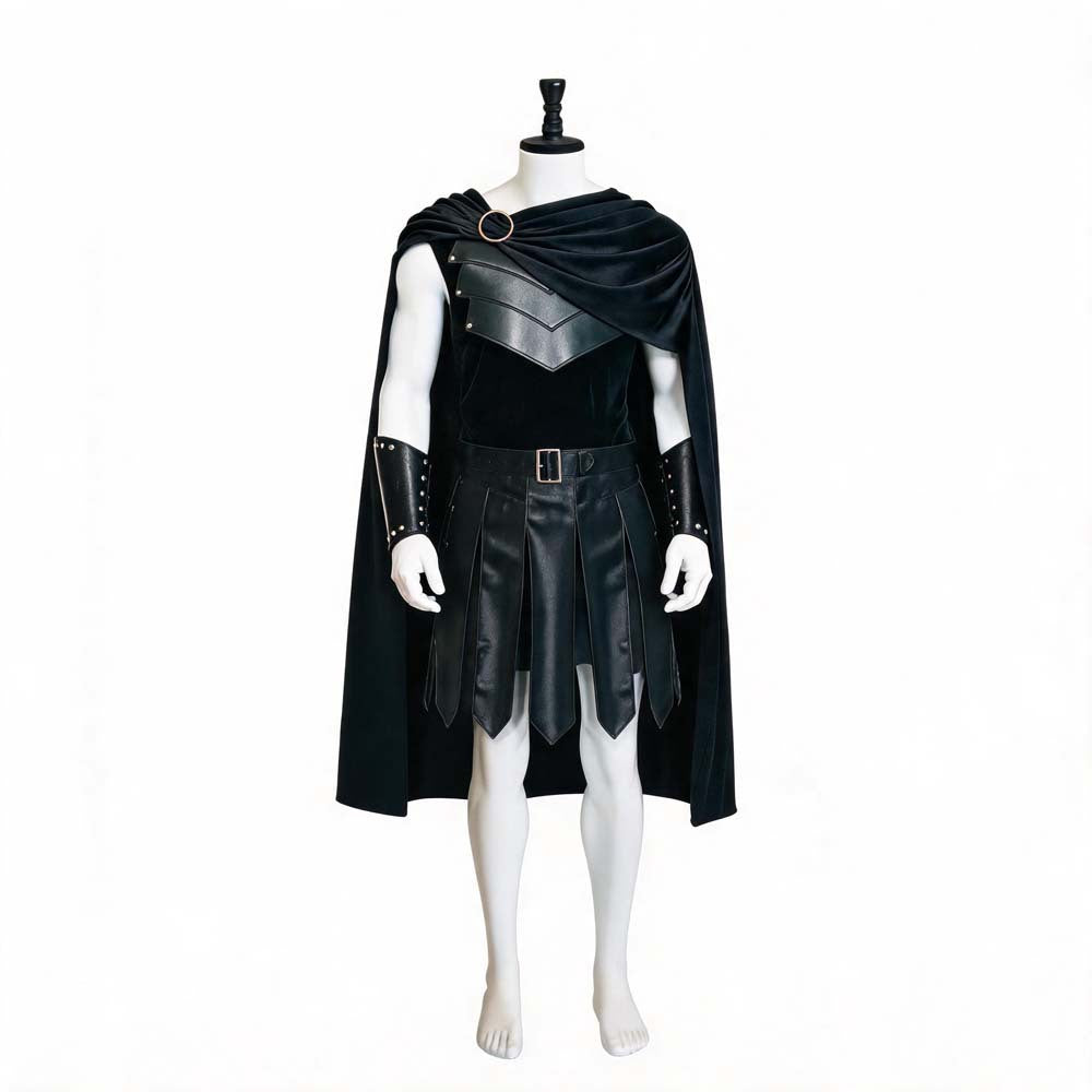 Halloween Medieval Knight & Spartan Warrior Costume – AC Odyssey Cosplay Armor with Cape