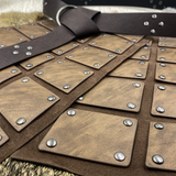 Halloween Medieval Viking Knight Waist Armor Leather Corset Tassets Belt Costume