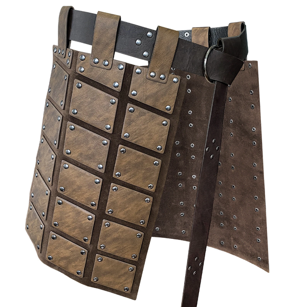 Halloween Medieval Viking Knight Waist Armor Leather Corset Tassets Belt Costume