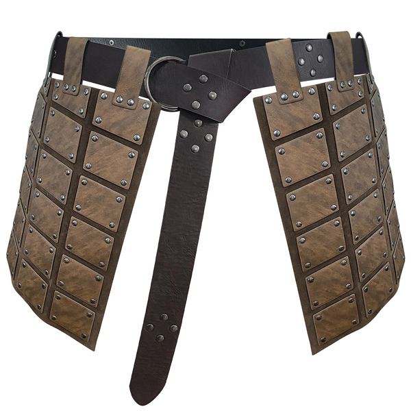Halloween Medieval Viking Knight Waist Armor Leather Corset Tassets Belt Costume