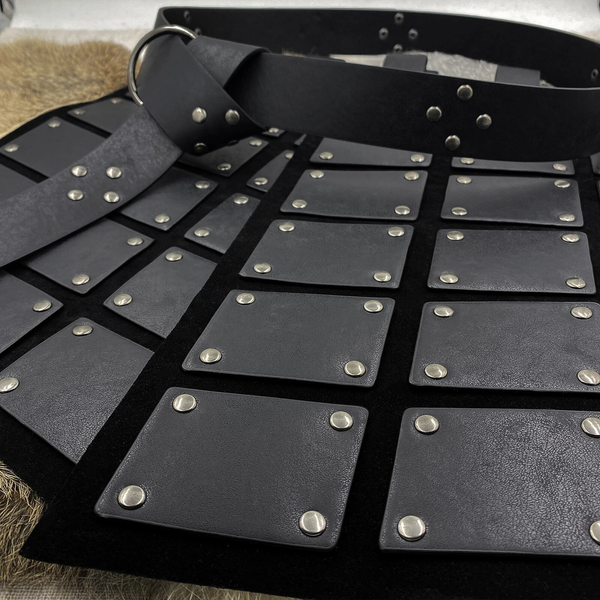 Halloween Medieval Viking Knight Waist Armor Leather Corset Tassets Belt Costume