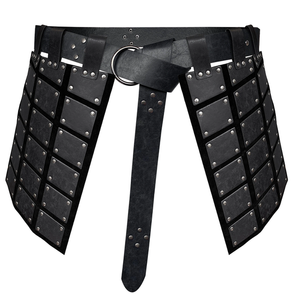 Halloween Medieval Viking Knight Waist Armor Leather Corset Tassets Belt Costume