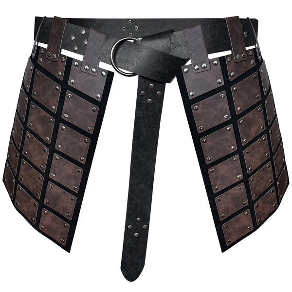 Halloween Medieval Viking Knight Waist Armor Leather Corset Tassets Belt Costume