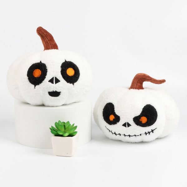 Halloween White Pumpkin Plush Toy Soft Stuffed Doll Birthday Holiday Gifts Home Decor