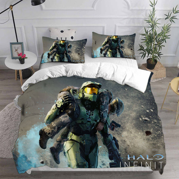 Halo Infinite Cosplay Bedding Sets Duvet Cover Halloween Comforter Sets