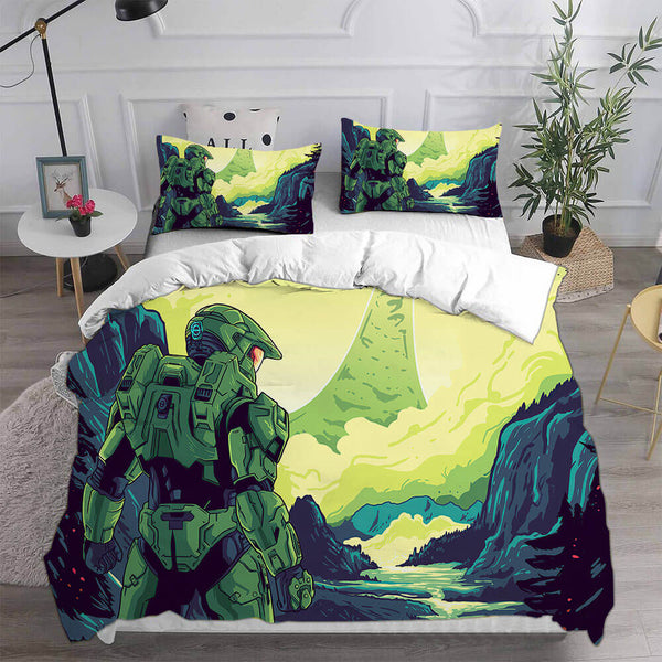Halo Infinite Cosplay Bedding Sets Duvet Cover Halloween Comforter Sets