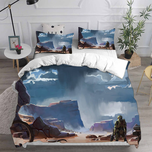 Halo Infinite Cosplay Bedding Sets Duvet Cover Halloween Comforter Sets