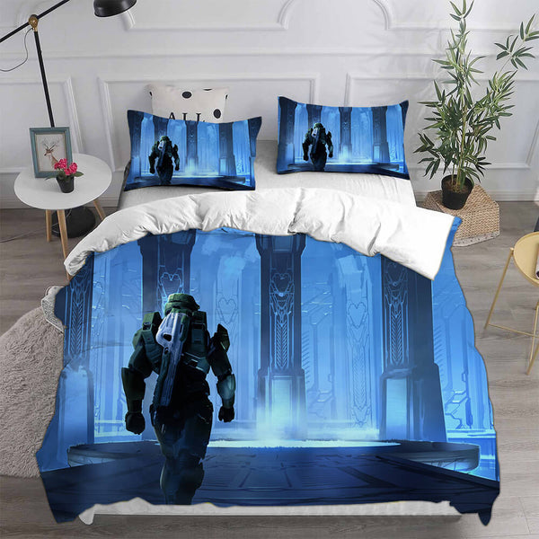 Halo Infinite Cosplay Bedding Sets Duvet Cover Halloween Comforter Sets
